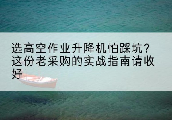 荔浦高空作业升降机厂家推荐-选高空作业升降机怕踩坑？这份老采购的实战指南请收好