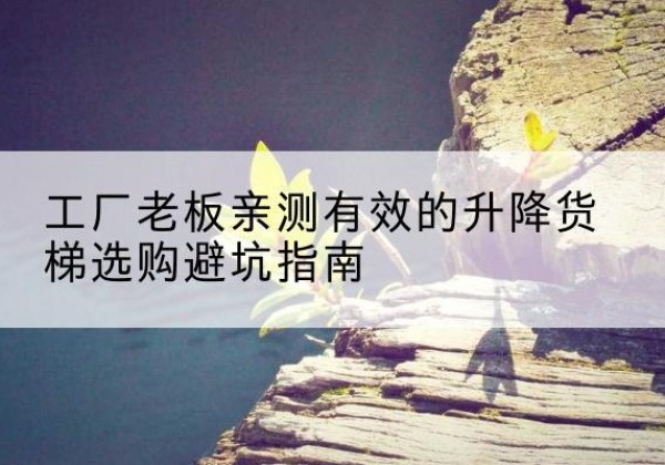 荔浦升降货梯怎么选-工厂老板亲测有效的升降货梯选购避坑指南